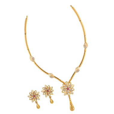 TANUJAA ELEGANT STICK NECKLACE AND STUD